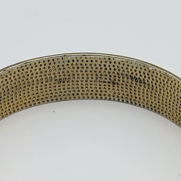 Coach Est. 1941 Logo Enamel Bangle Bracelet Red & Pink Enamel Gold Tone 8 inch - Picture 8 of 10